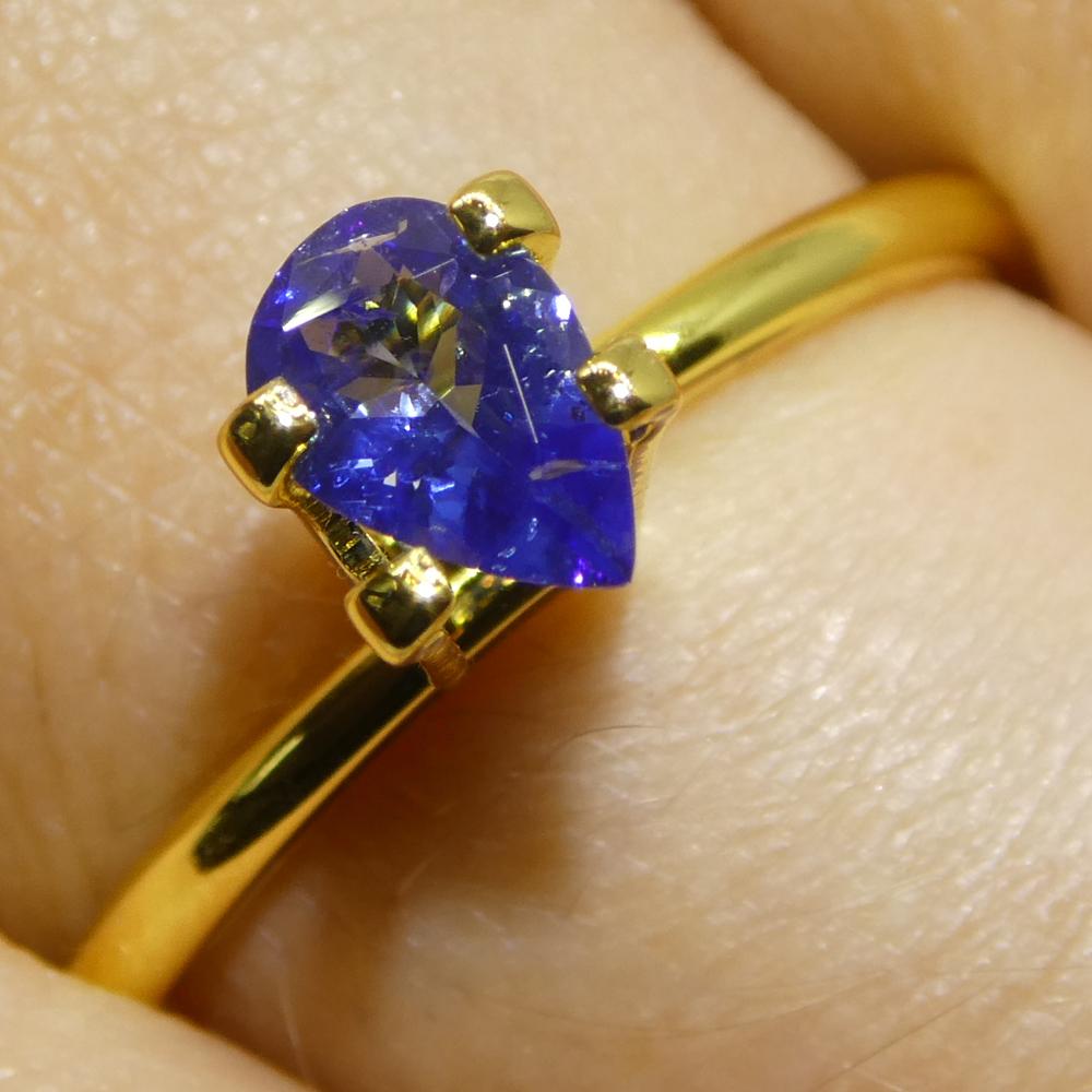 0.54 Karat birnenblauer Saphir aus Sri Lanka im Angebot 8