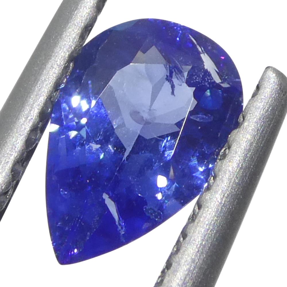 0.54 Karat birnenblauer Saphir aus Sri Lanka für Damen oder Herren im Angebot