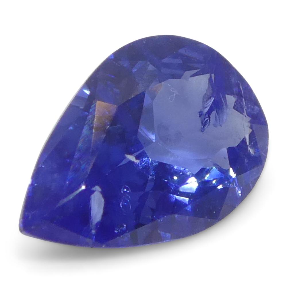 0.54 Karat birnenblauer Saphir aus Sri Lanka im Angebot 3