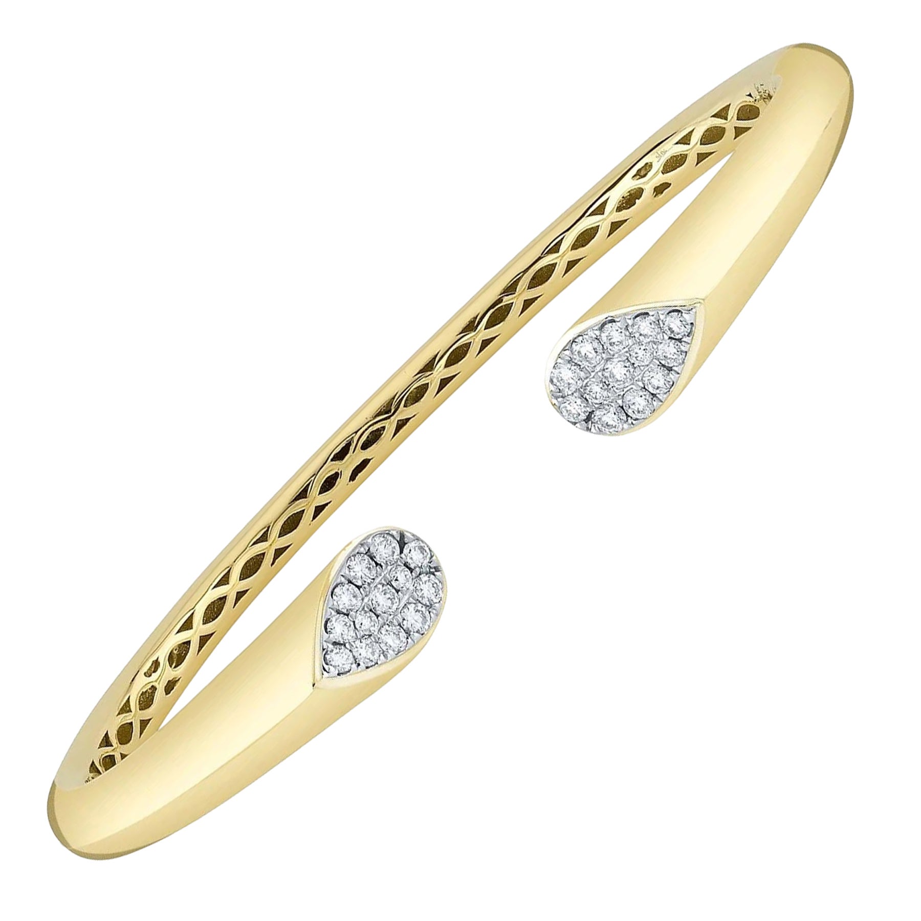 0.54ct Round Brilliant Cut Diamond Open Bracelet im Angebot