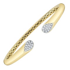 0.54ct Round Brilliant Cut Diamond Open Bracelet