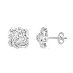 Pendientes de oro blanco de 18 quilates con diamante blanco Chromia de 0,54 ct (sin defectos D)