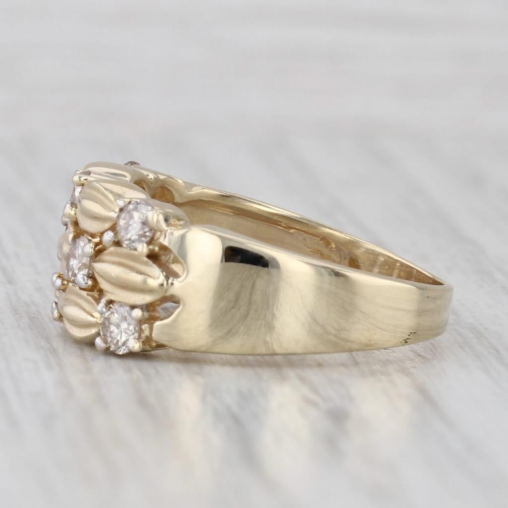 Anello con diamante champagne da 0,54 carati in oro giallo 14k, misura 7,5 In condizioni buone in vendita a McLeansville, NC