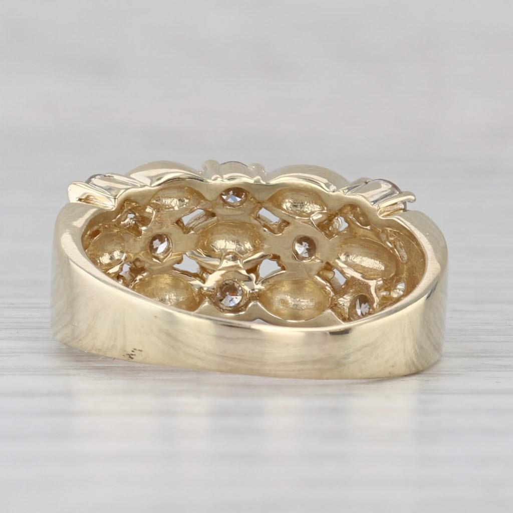 Anello con diamante champagne da 0,54 carati in oro giallo 14k, misura 7,5 in vendita 3
