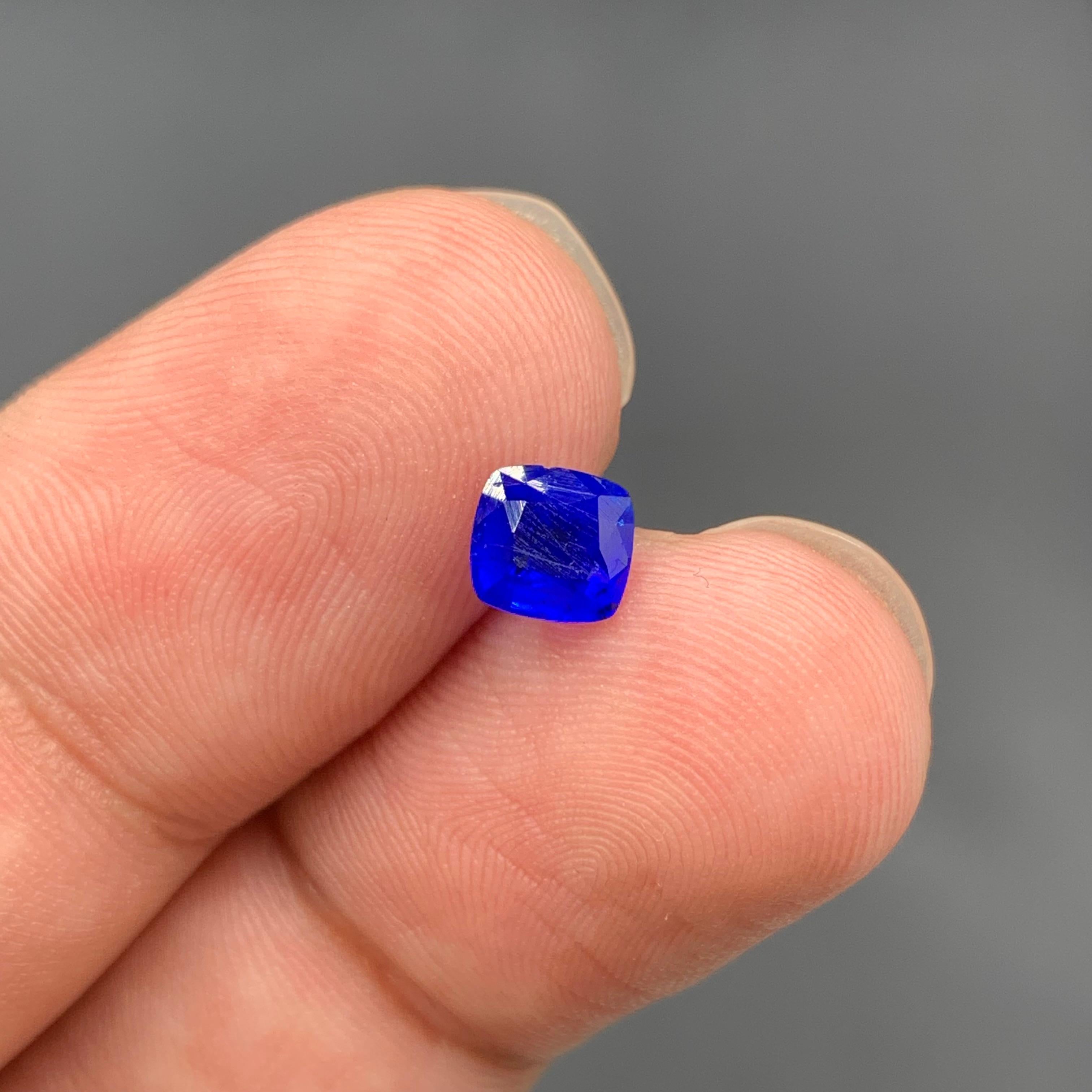 Arts and Crafts 0.55 Carat Adorable Natural Rare Loose Vivid Blue Hauyne Gemstone For Sale