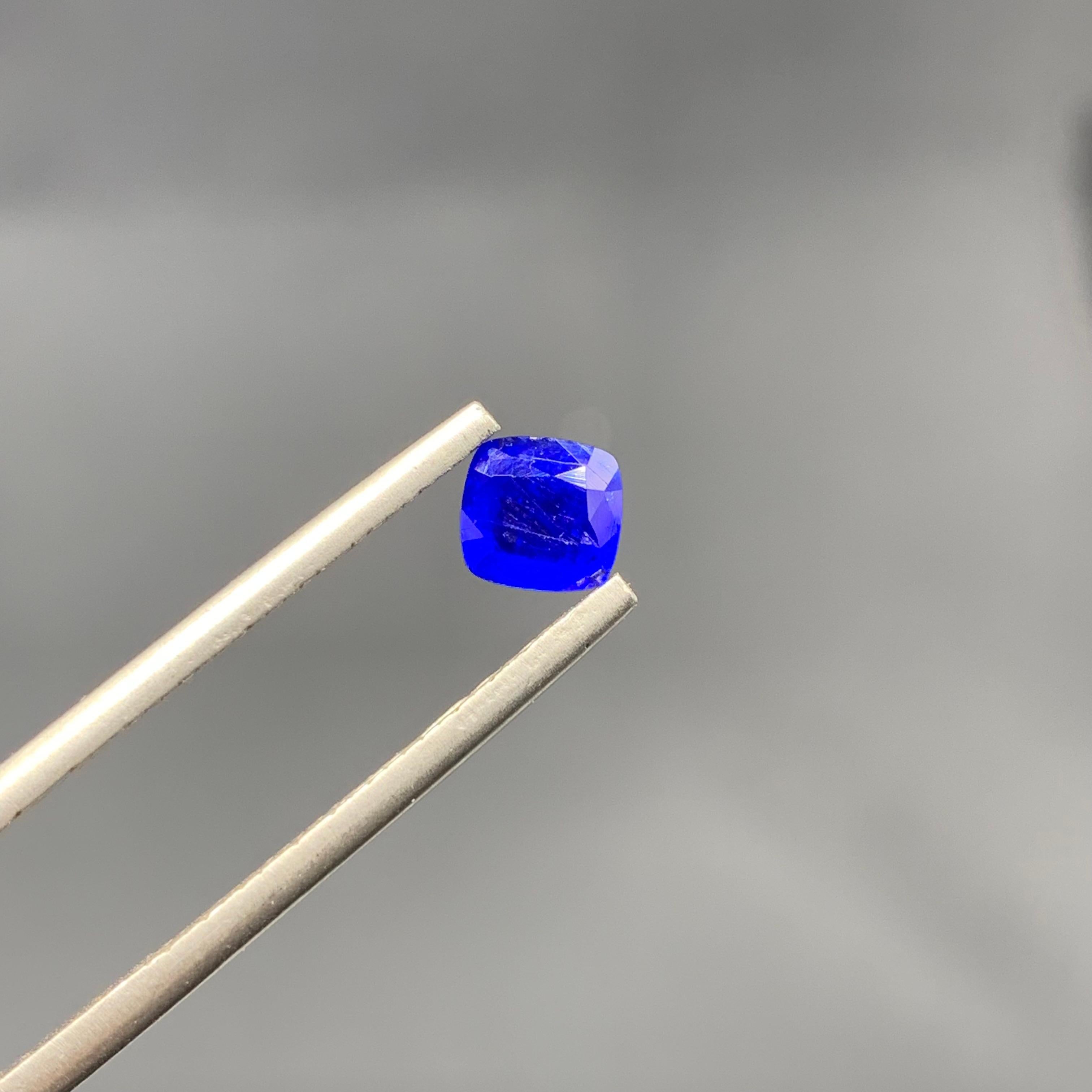 Cushion Cut 0.55 Carat Adorable Natural Rare Loose Vivid Blue Hauyne Gemstone For Sale