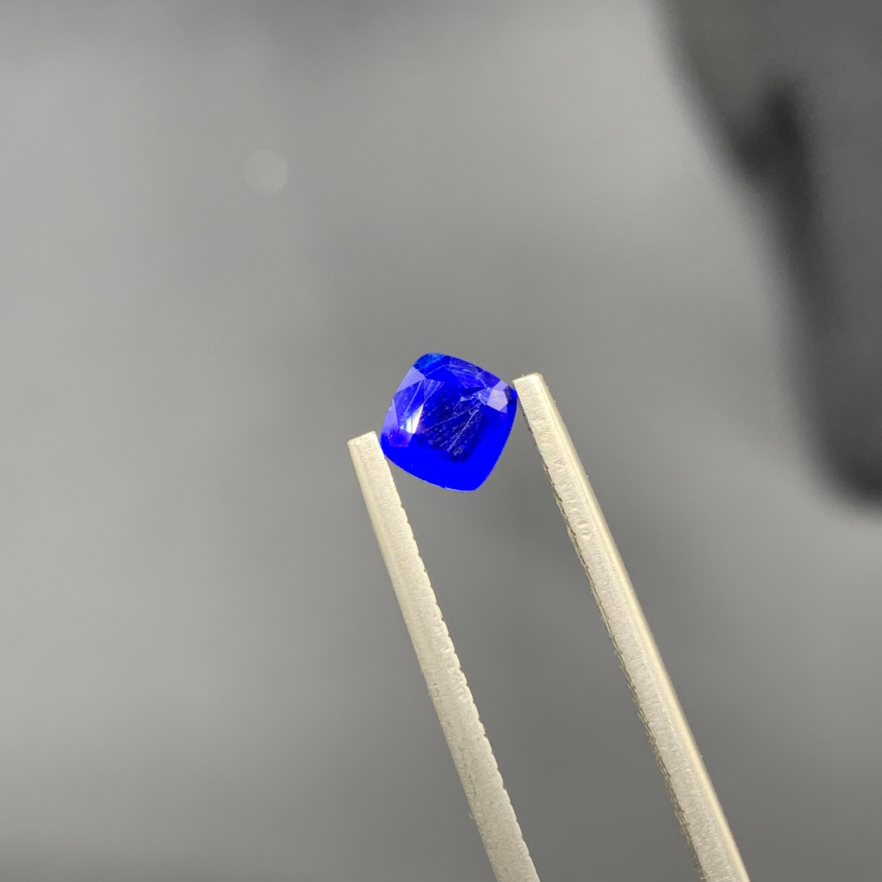 Women's or Men's 0.55 Carat Adorable Natural Rare Loose Vivid Blue Hauyne Gemstone For Sale