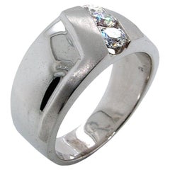 0.55 Carat Channel Set Diamond 18 Karat Gents Ring