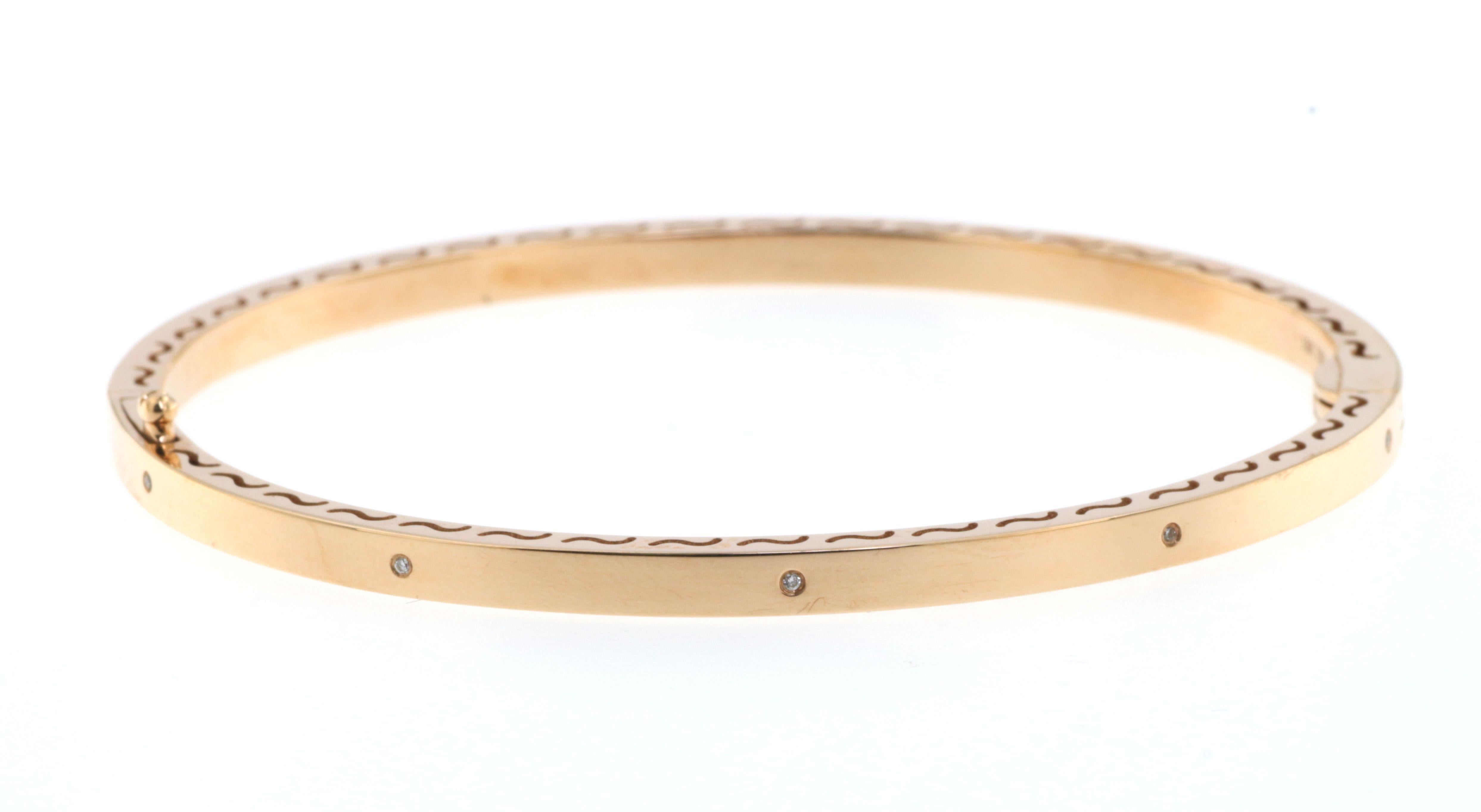 Brilliant Cut 0.55 Carat Diamond Bracelet in 18K Rose Gold For Sale