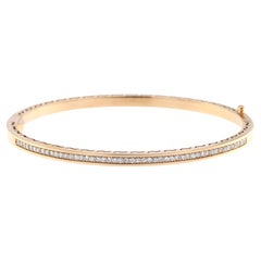 Bracelet en or rose 18 carats avec diamants 0,55 carat