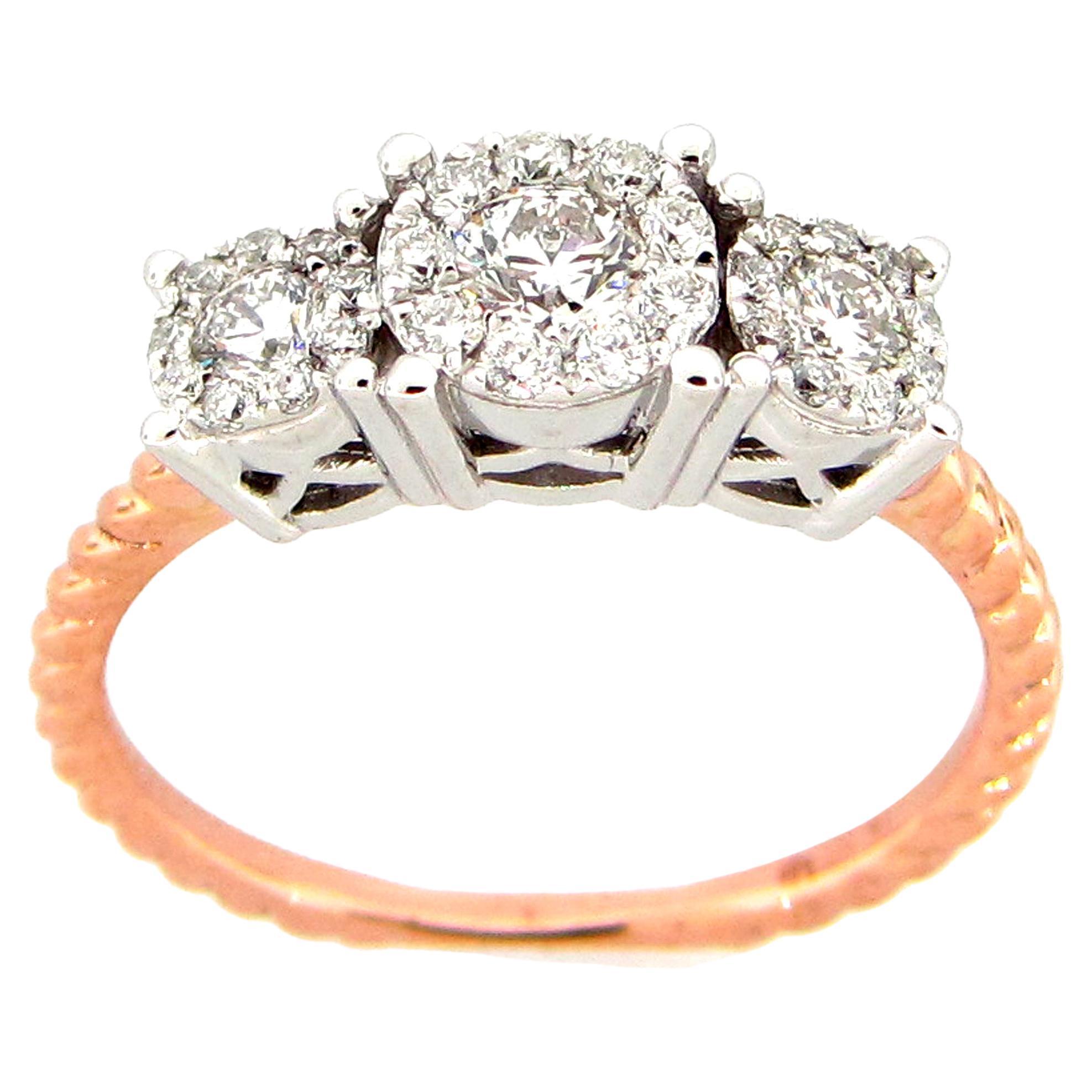 0.55 Carat Diamond Round Cluster Ring