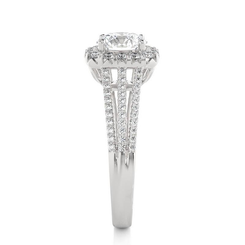 Modern 0.55 Carat Diamond Vow Collection Ring in 14K White Gold For Sale