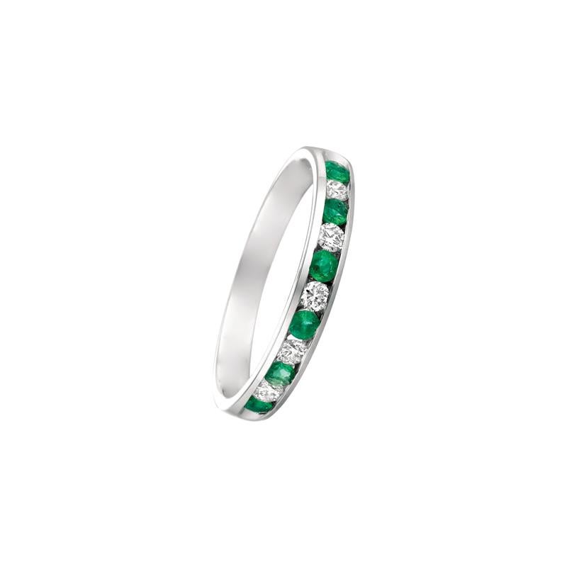 0.55 Carat Natural Diamond and Emerald Round Cut Ring G SI 14K White Gold

100% Natural Diamonds and Emeralds
0.55CTW
G-H
SI
14K White Gold Channel style, 1.90 grams
2.5 mm in width
Size 7
6 emeralds - 0.35ct, 5 diamonds - 0.20ct
size 7 but can be