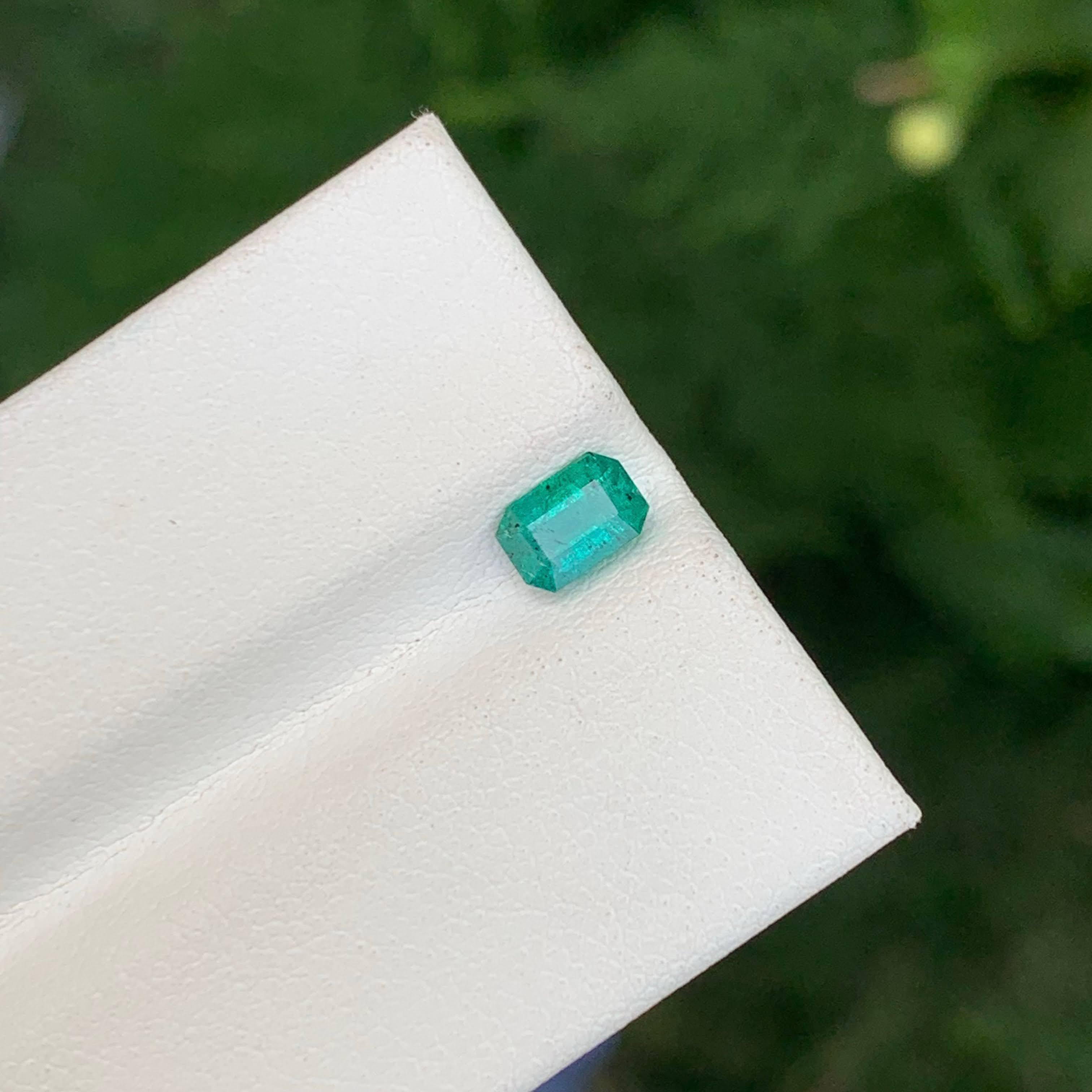 0,55 Karat Natürlicher Loser Grüner Smaragd Stein Smaragd Schliff Sambischer Edelstein für Damen oder Herren im Angebot
