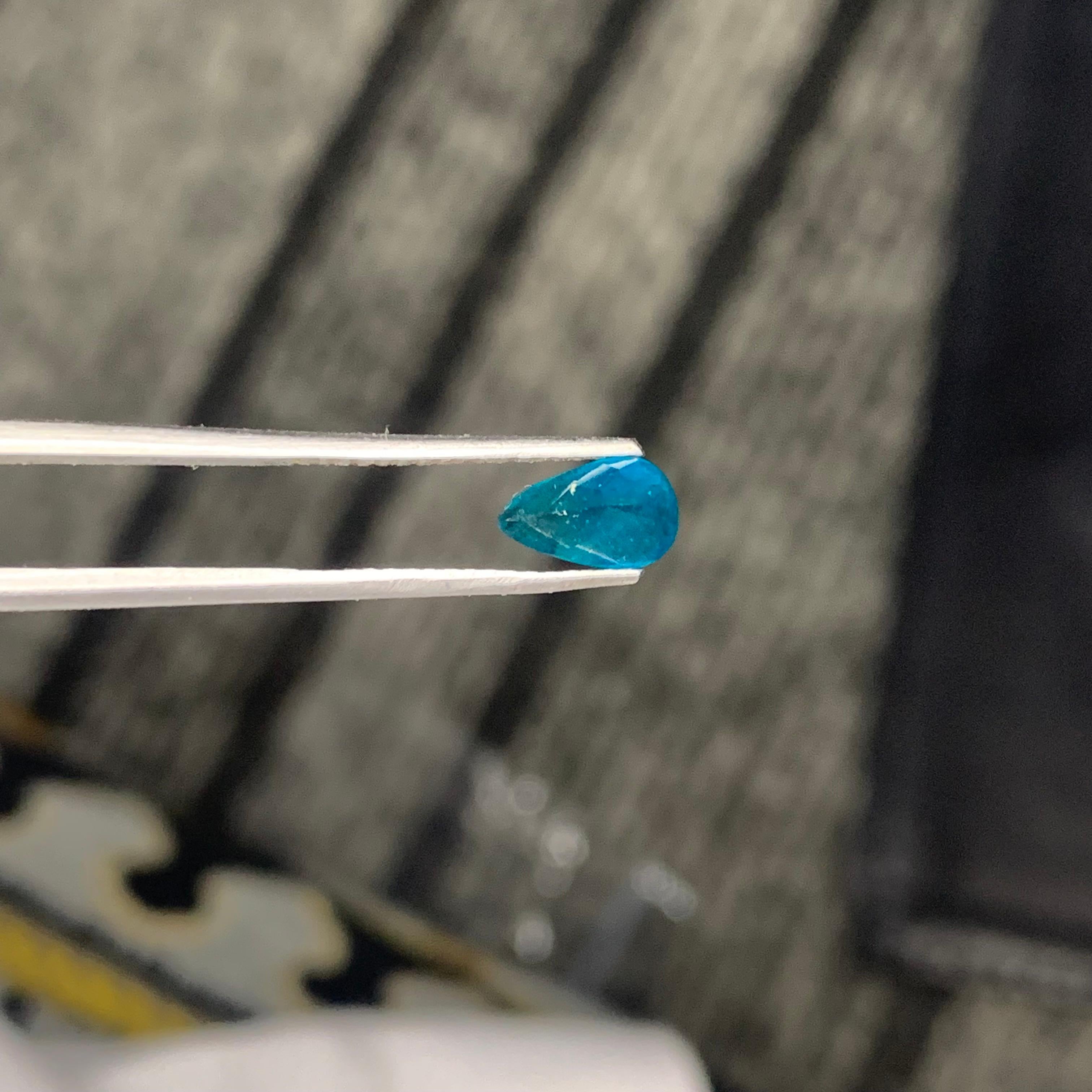 Arts and Crafts 0.55 Carat Natural Loose Haüyne Gemstone Pear Shape Gemstone For Sale