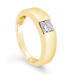 0.55 Carat Princess Cut Diamond Solitaire Wedding Band
