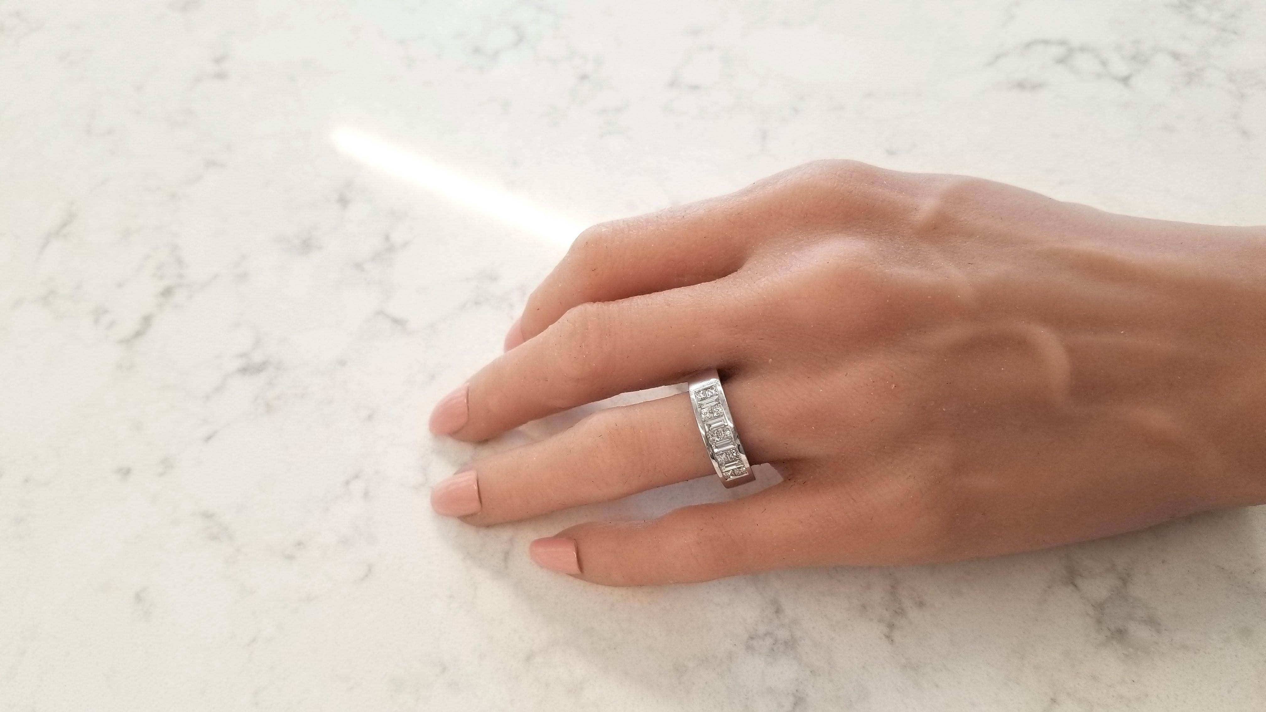Princess Cut 0.55 Carat Princess Diamond Ring in Platinum