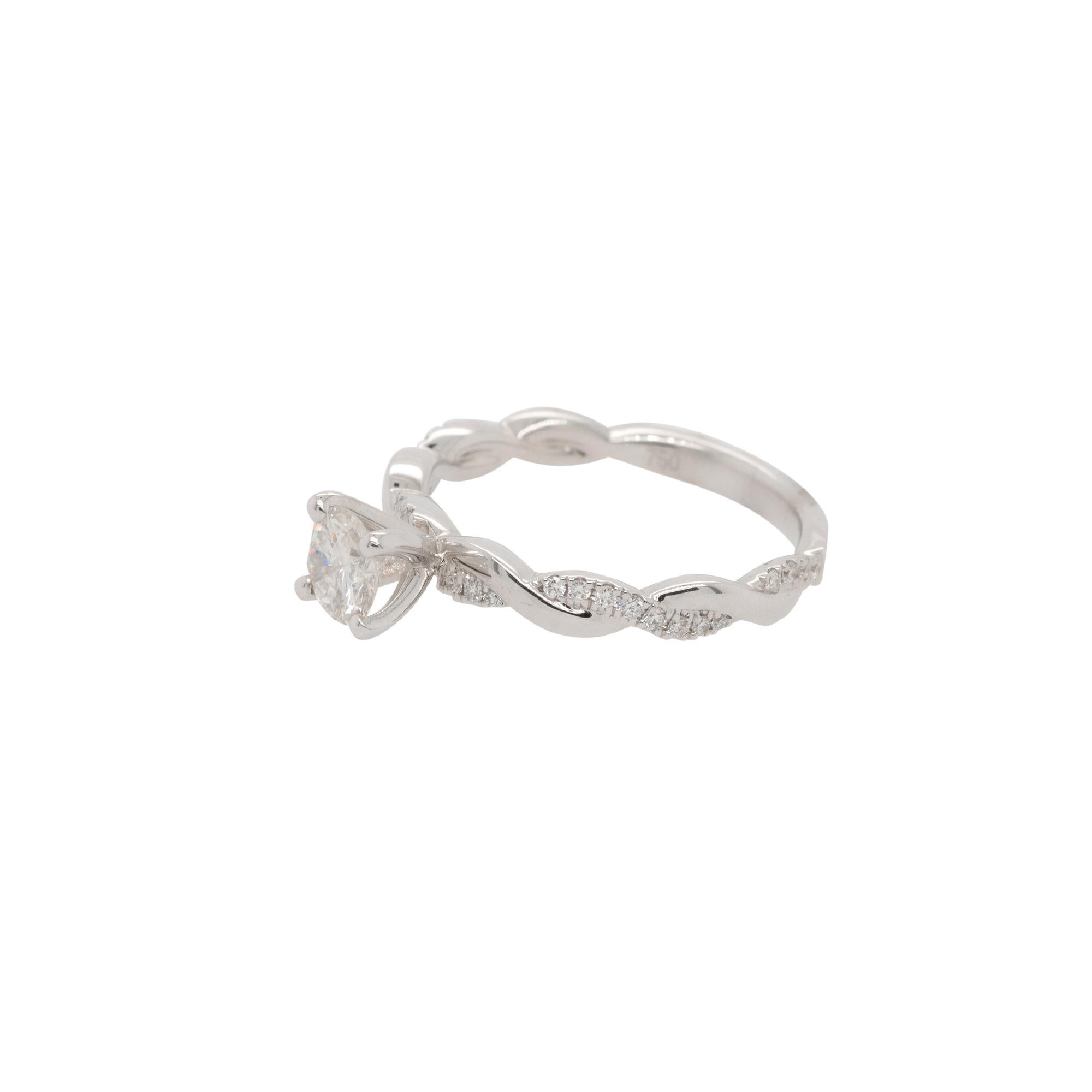 Anillo de compromiso de diamante natural brillante redondo de 0,55 quilates en venta 4