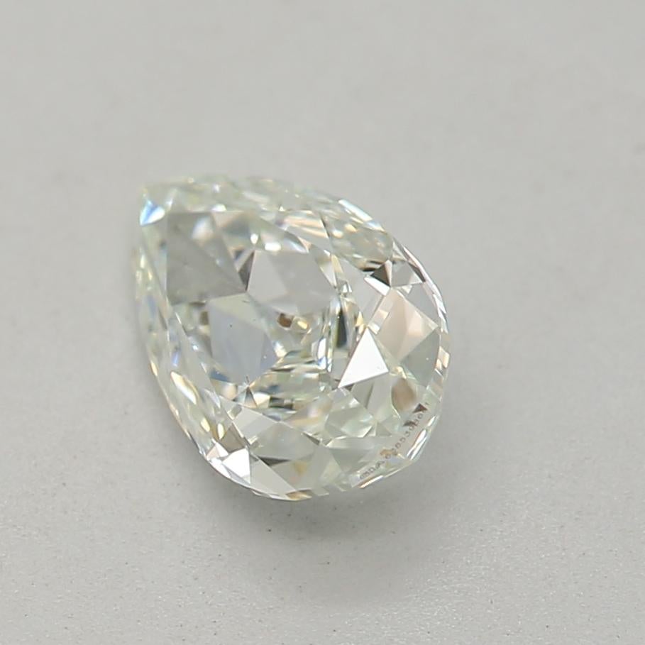 0.55 Carat Very Light Green Pear Cut Diamond VS2 Clarity GIA Certified In New Condition For Sale In Kowloon, HK