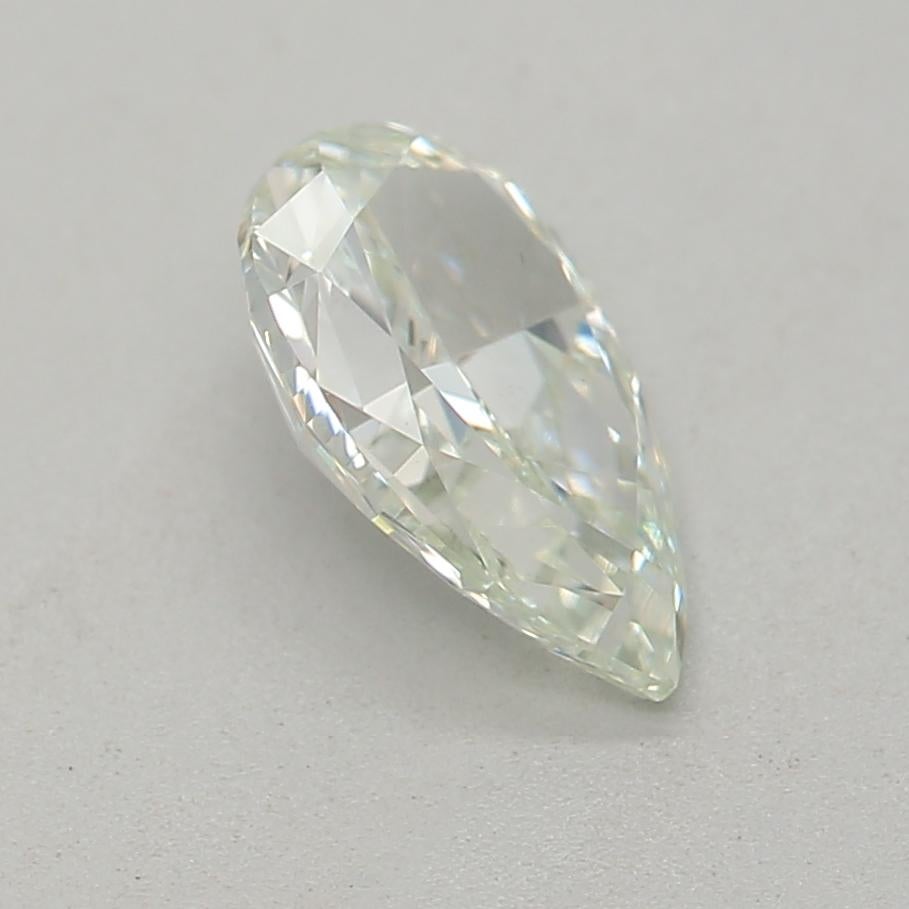 0.55 Carat Very Light Green Pear Cut Diamond VS2 Clarity GIA Certified For Sale 1