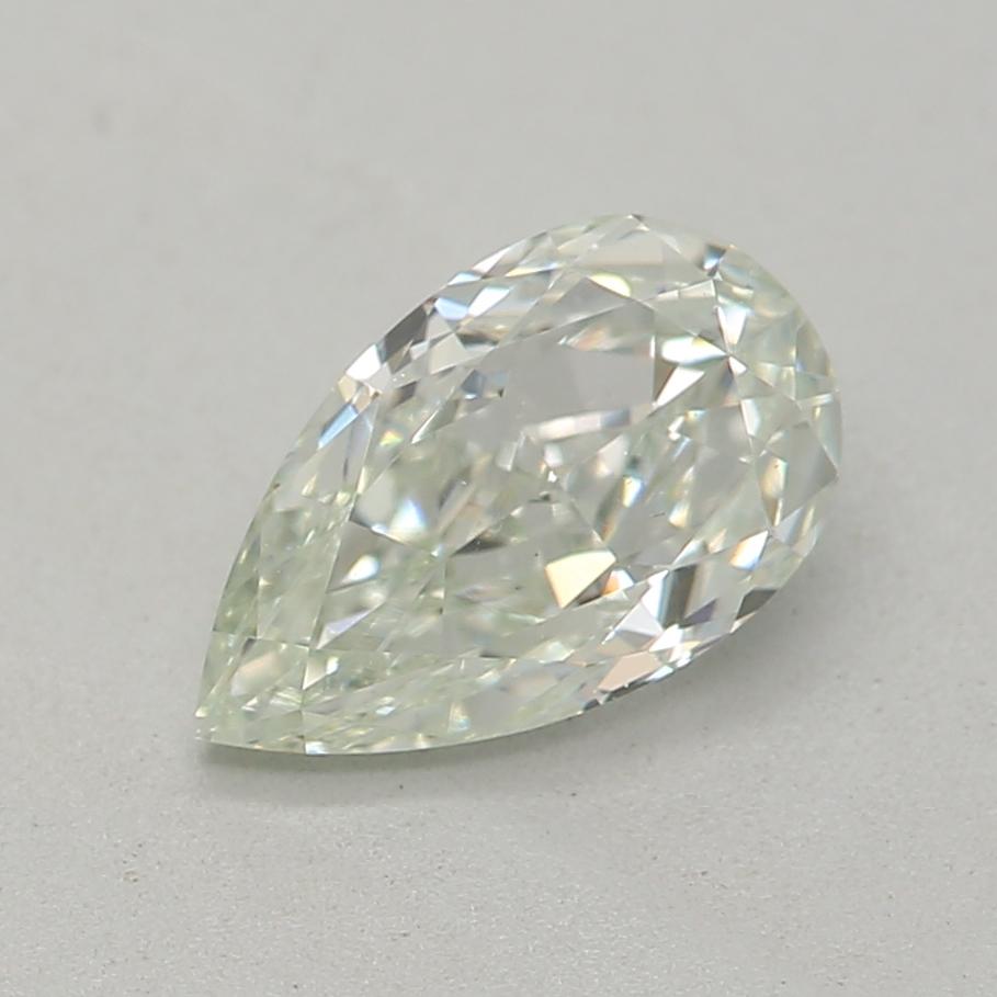 0.55 Carat Very Light Green Pear Cut Diamond VS2 Clarity GIA Certified For Sale 2