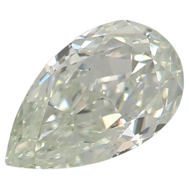 0.55 Carat Very Light Green Pear Cut Diamond VS2 Clarity GIA Certified For Sale