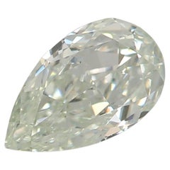 0,55 Karat sehr hellgrüner Diamant im Birnenschliff VS2 Reinheit GIA zertifiziert