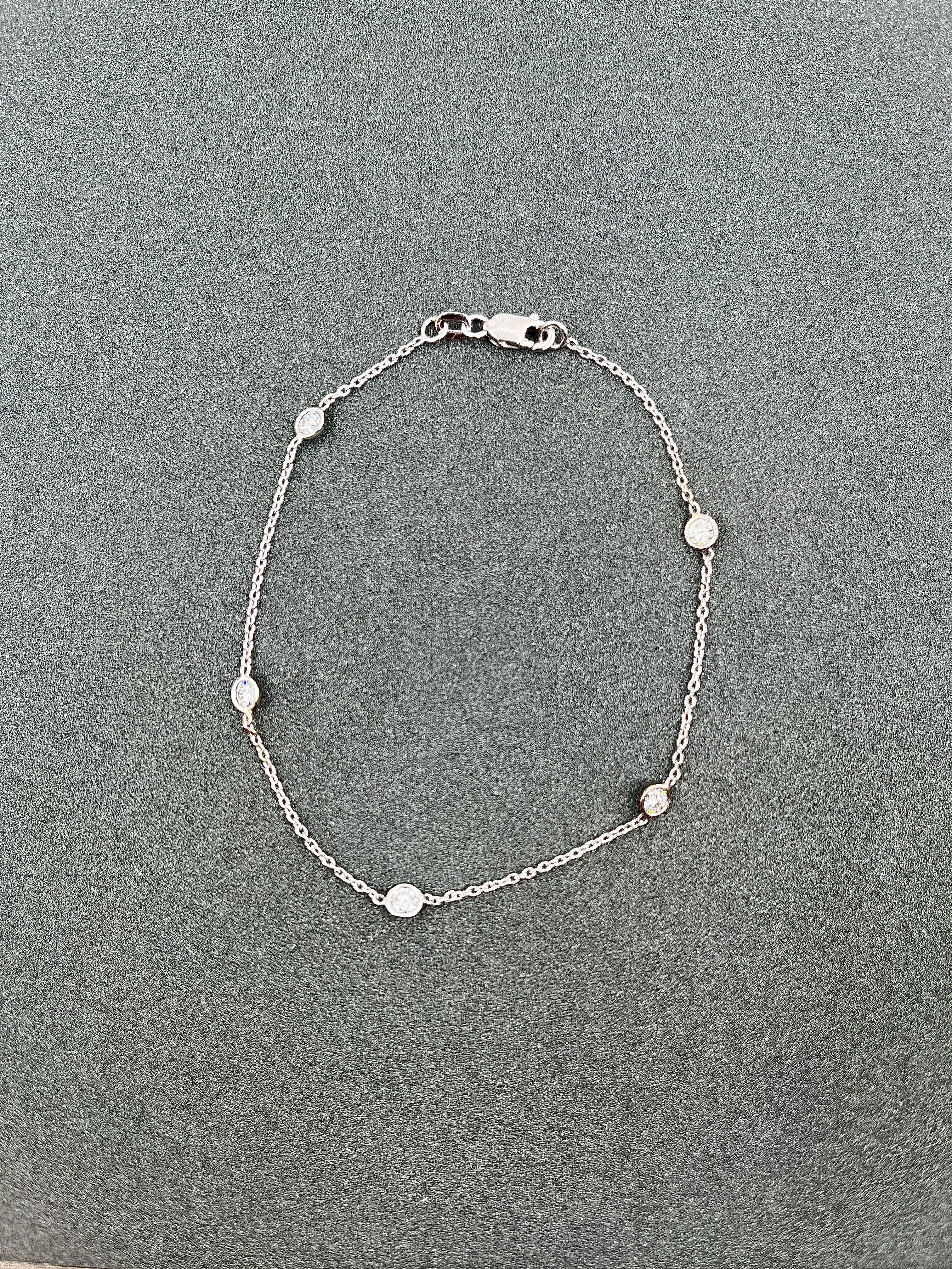 Pulsera de diamantes por metros de 0,55 ct Moderno en venta