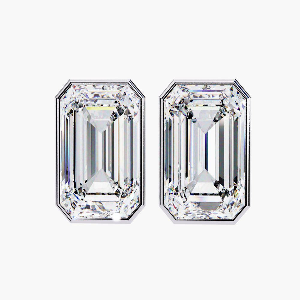 Detalles del producto
Tipo de metal Oro 14k
Tipo de diamante: Diamante natural
Peso total en quilates (ctw): 0,55 quilates 
Talla de diamante: Talla Esmeralda
Número total de piedras: 2 piezas
Color del diamante: Casi incoloro
Claridad del diamante: