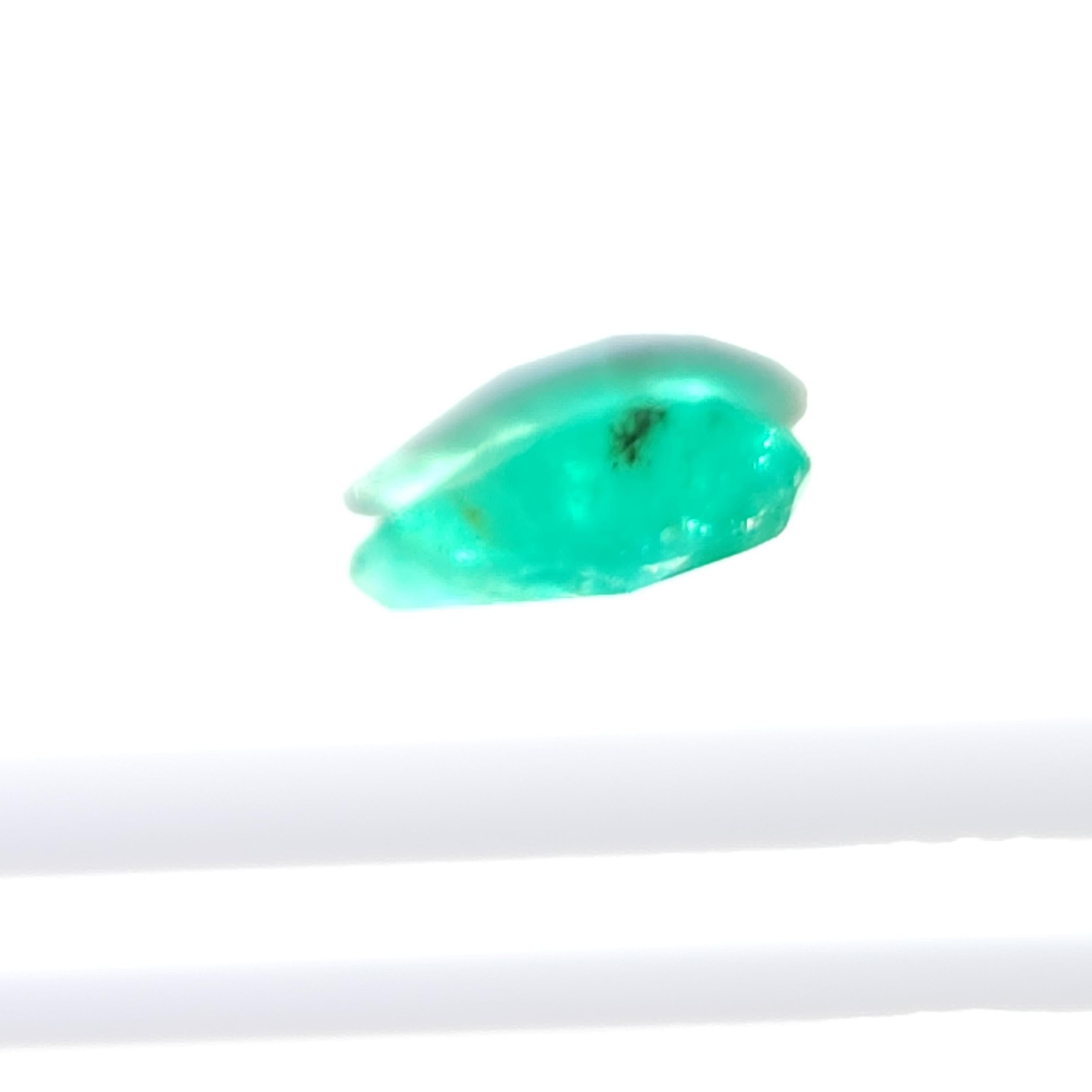 0.55Ct Natural Loose Emerald Pear Shape For Sale 1