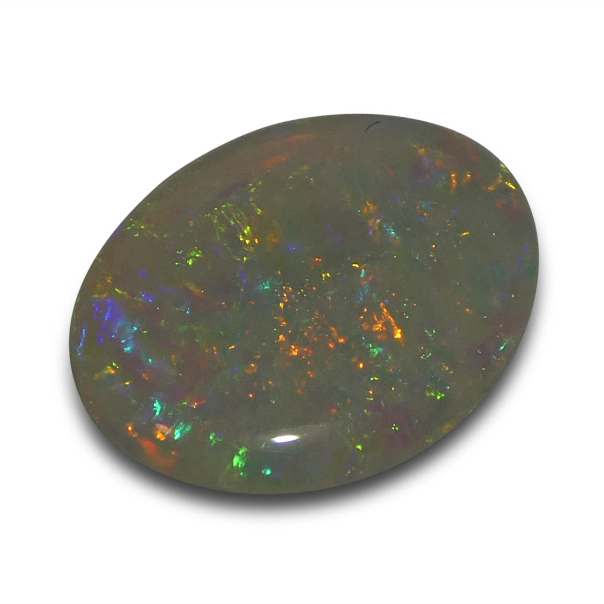 0.55 Karat ovaler weißer Opal mit Cabochonschliff aus Australien im Angebot 1