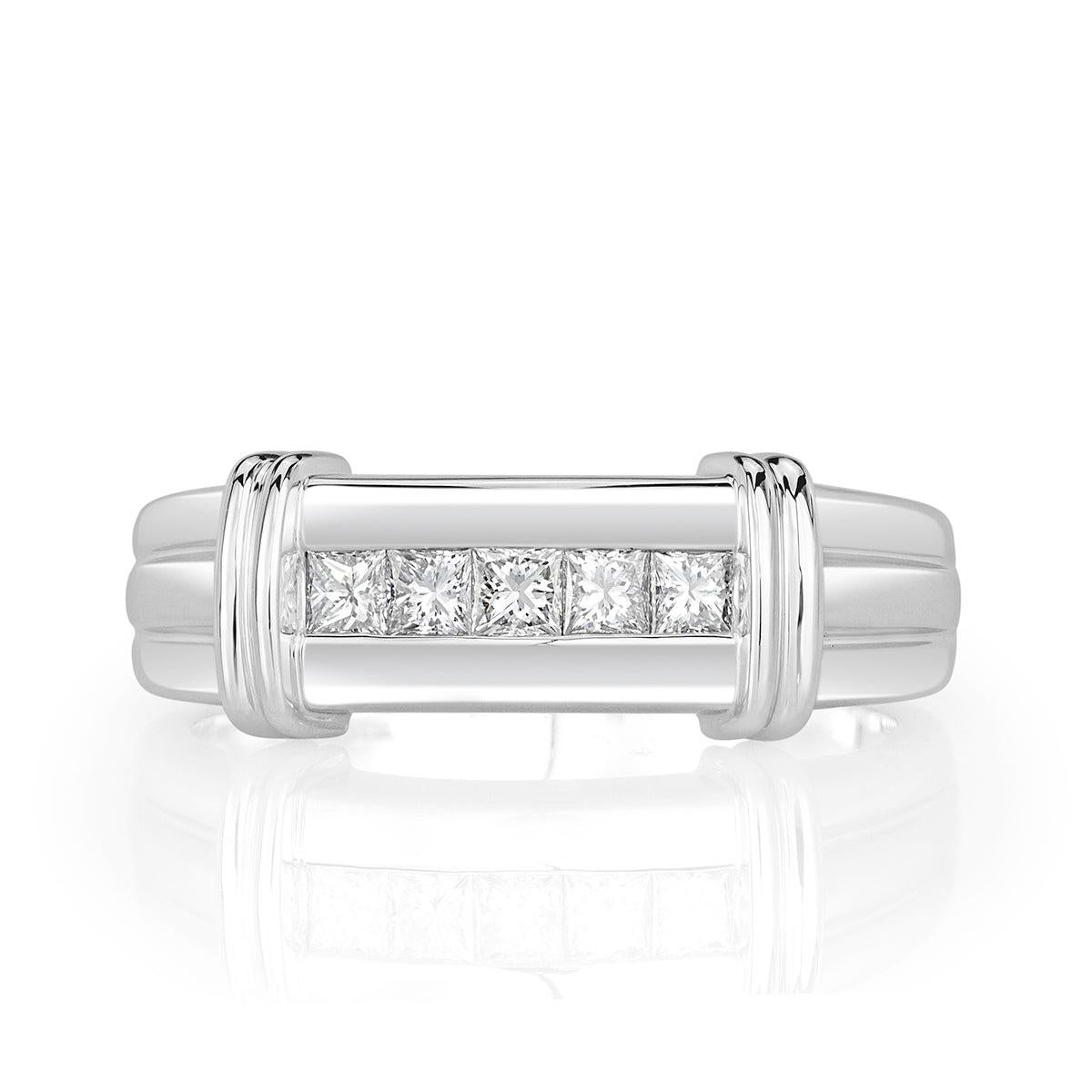 0.55ct Princess Cut Diamond Men
s Wedding Band