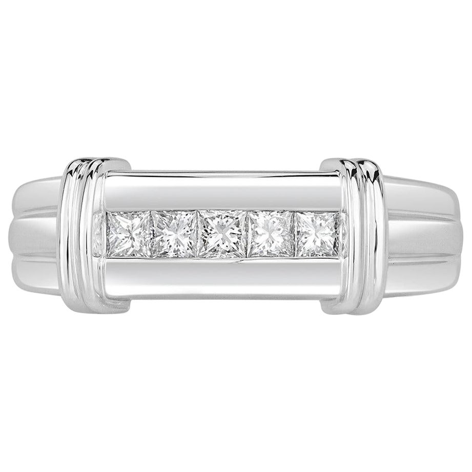 0.55ct Princess Cut Diamond Men
s Wedding Band