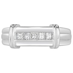 0.55ct Princess Cut Diamond Men
s Wedding Band
