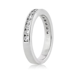 0.55ct Round Brilliant Cut Diamond Channel Set Wedding Band in Platinum