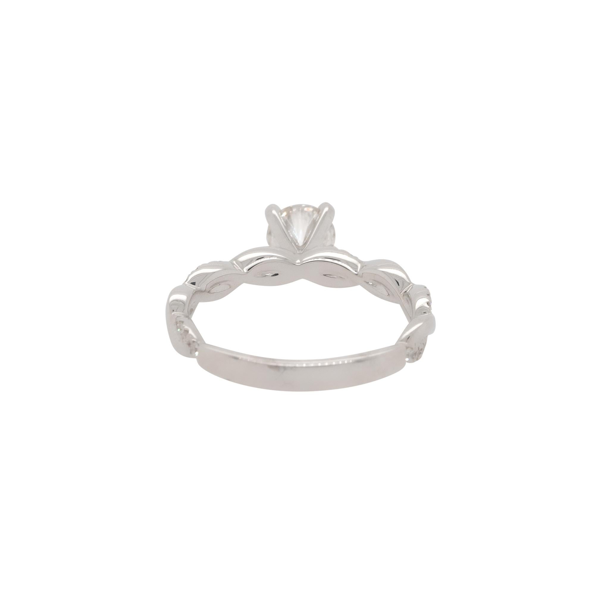 0.55 Carat Round Brilliant Natural Diamond Engagement Ring For Sale 1