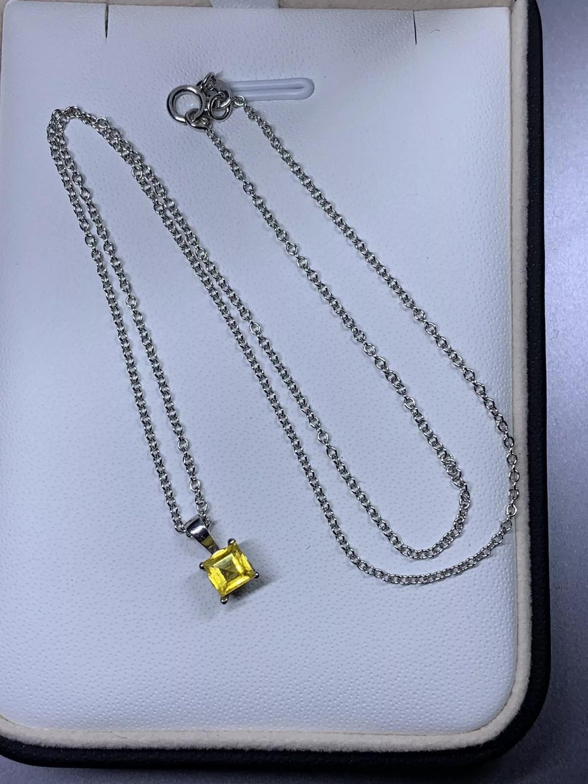 0.55ct Yellow sapphire pendant in 18ct white gold.

Vivid yellow sapphire princess square cut natural untreated gemstone beautiful colour total weight 0.55ct in 18ct white gold

Yellow fancy sapphire gemstone princess cut bright yellow colour

Four