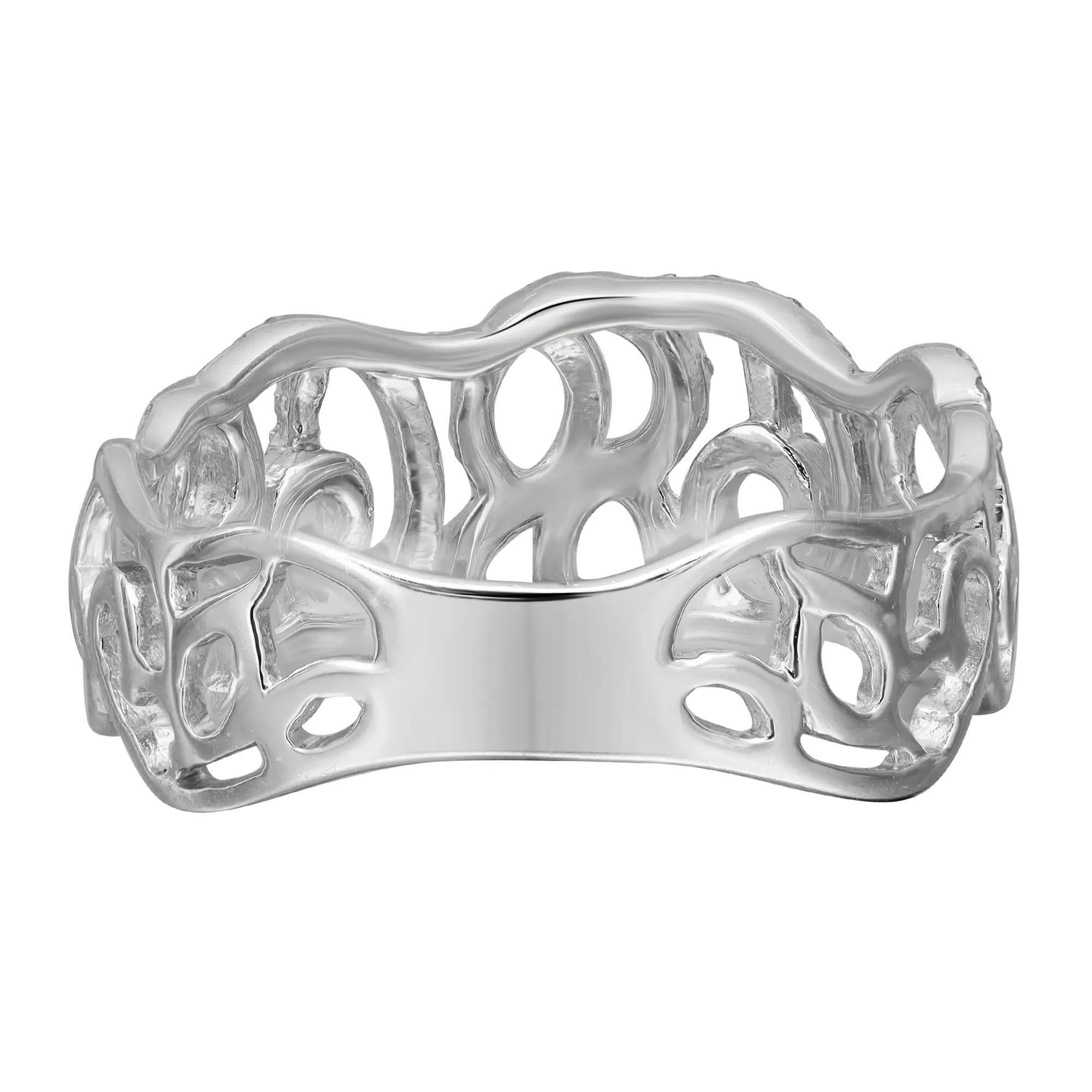 Taglio rotondo Anello a fascia da donna con diamante taglio rotondo 0,55cttw Prong Set 14k White Gold in vendita