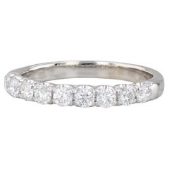 0.55ctw Diamond Wedding Band 14k White Gold Stackable Anniversary Ring