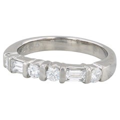 0.55ctw Diamond Wedding Band Platinum Size 5 Stackable Anniversary Ring