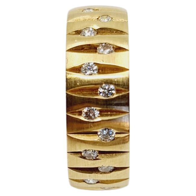 Bague en or 18k de 0,56 carat de diamants G/SI1, 28 diamants taille brillant