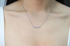 0,56 Karat Weißer Diamant-Halskette aus 14 Karat Weißgold