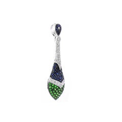 Colgante de 0,56 cts de Zafiro Azul y 0,68 cts de Tsavorita