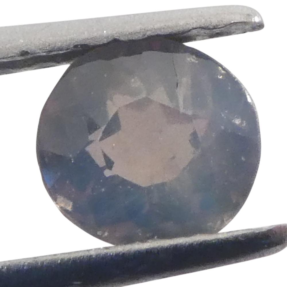 Alexandrite ovale de 0,56ct jaune verdâtre à violet grisâtre du Sri Lanka en vente 6