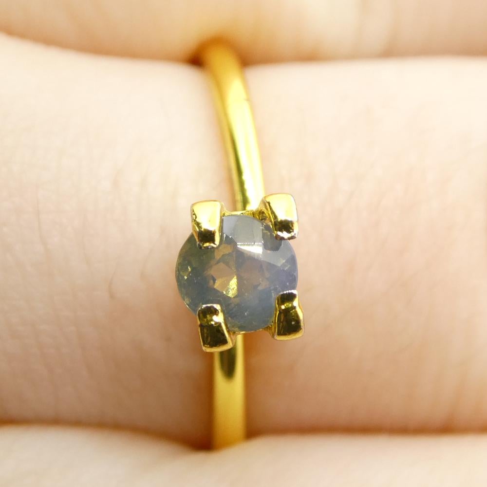 Taille brillant Alexandrite ovale de 0,56ct jaune verdâtre à violet grisâtre du Sri Lanka en vente