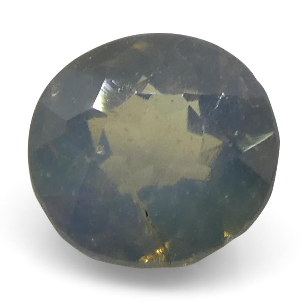 Alexandrite ovale de 0,56ct jaune verdâtre à violet grisâtre du Sri Lanka en vente 1