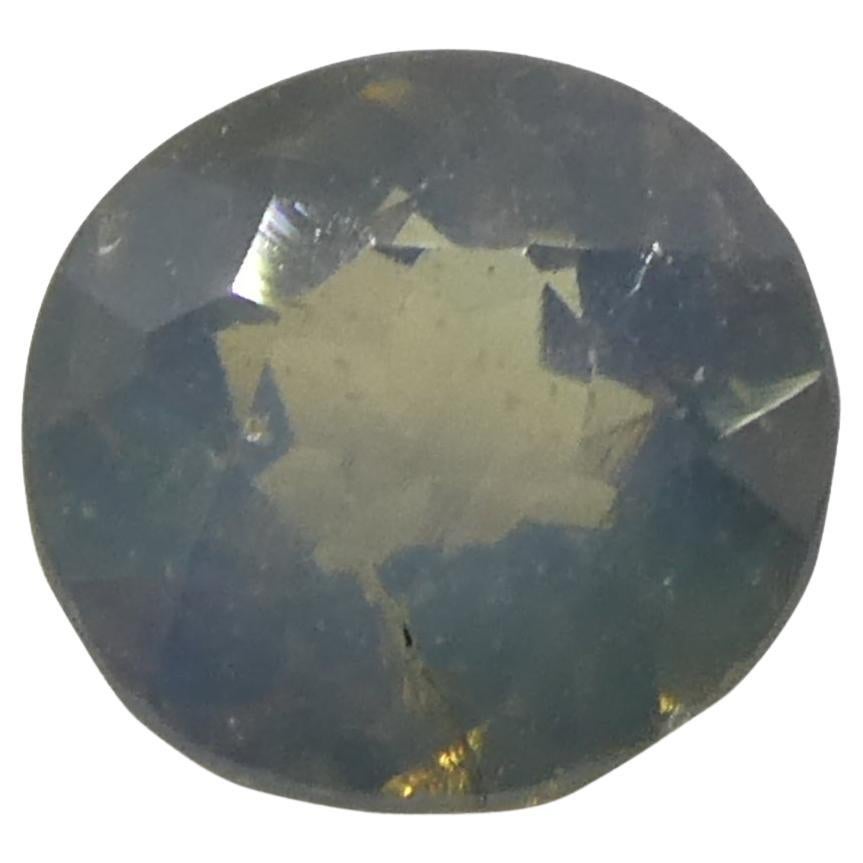 0.56ct Oval Greenish Yellow to Greyish Purple Alexandrite from Sri Lanka