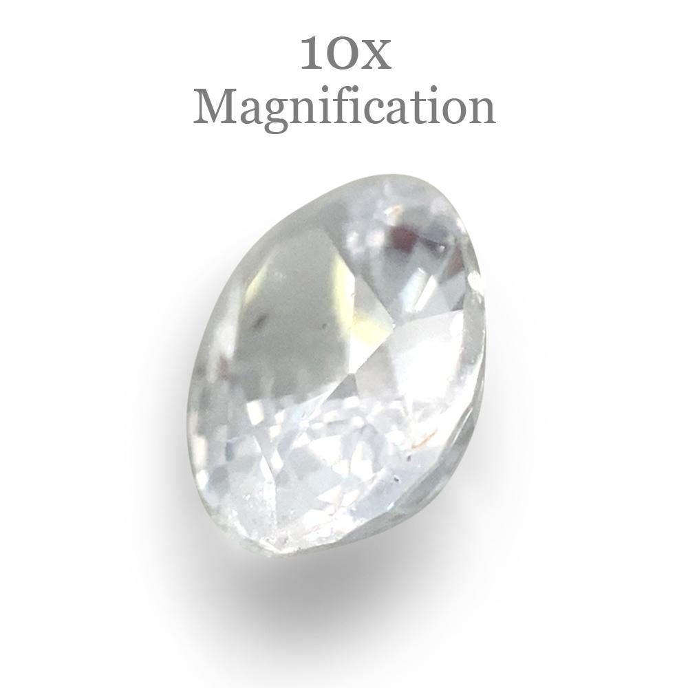 0.56ct Oval White Sapphire from Sri Lanka Unheated For Sale 6