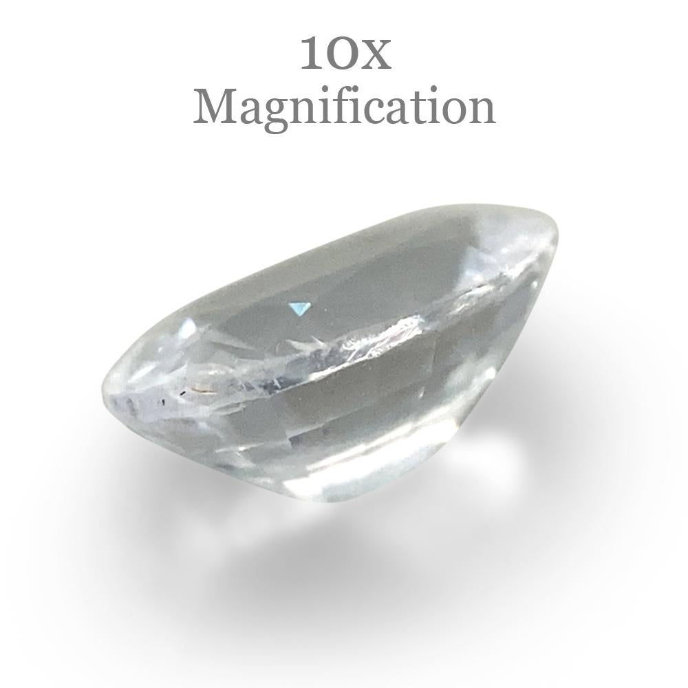 0.56ct Oval White Sapphire from Sri Lanka Unheated For Sale 7