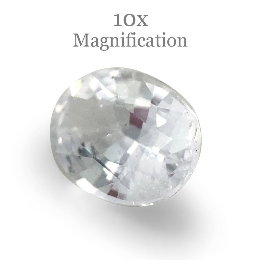 0.56ct Oval White Sapphire from Sri Lanka Unheated In New Condition For Sale In Toronto, Ontario